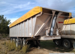 Aluminium tipper trailer, 3 axel with cover