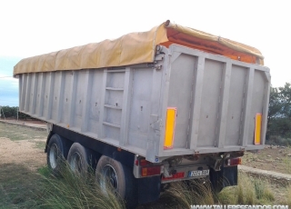 Aluminium tipper trailer, 3 axel with cover