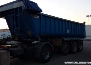 Tipper trailer, brand Montenegro, 3 axels, spring suspension, year 2003