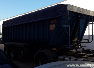 Tipper trailer, brand Montenegro, 3 axels, spring suspension, year 2003