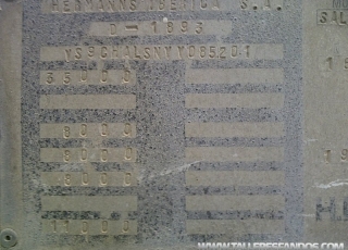 Cisterna para cemento de aluminio marca Hermans, con llantas de acero, frenos de tambor, suspensión neumática, capacidad 31m3, del año 1997.