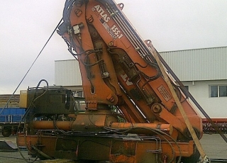 Grua Atlas, AK 155.1 A5, de 14m, año 1998