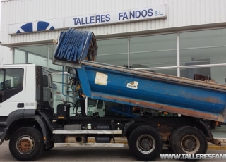 Tipper Truck IVECO AD380T38W, 6x6, year 2006, 156.426km, with cover.