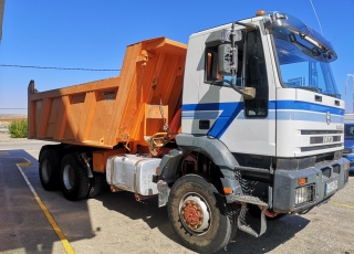 Used tipper truck  IVECO MP380E44W, 6x6, manual, year 2003, 309.591km, with box Meiller Kipper