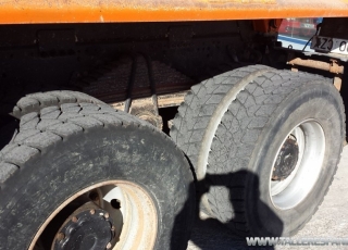 Dumper MAN TG 390A, 6x6, con caja Meiller, año 2004, 196.042km, manual, en buen estado.