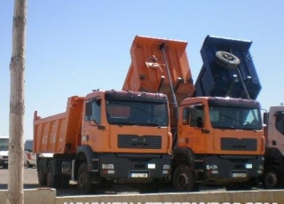 Dumper MAN TGA 360, 6x4, del año 2003