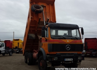 Dumper Mercedes Benz 2635, 6x6, año 1.991, grupo grande, caja Meiller Kipper y neumaticos en buen estado.