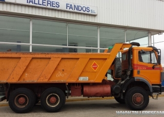 Dumper Mercedes Benz 2635, 6x6, año 1.991, grupo grande, caja Meiller Kipper y neumaticos en buen estado.