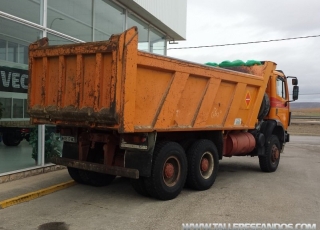 Dumper Mercedes Benz 2635, 6x6, año 1.991, grupo grande, caja Meiller Kipper y neumaticos en buen estado.