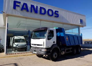 Tipper Renault 420.34 6x4, year 2005 with Meiller Kipper box.