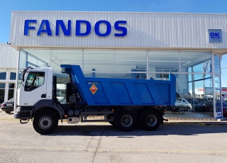 Dumper Renault 420.34 6x4 del año 2005 con caja Meiller Kipper.