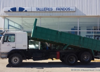 Tipper truck Scania 113 HL, 6x2, with box of 6.3x2.5m, year 1989.