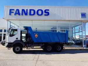 Dumper Renault 420.34 6x4 del año 2005 con caja Meiller Kipper.